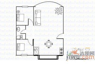 金剑花园3室2厅2卫150㎡户型图