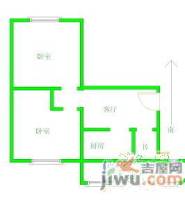 涟水社区2室1厅1卫56㎡户型图