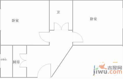 复昌小区2室1厅1卫85㎡户型图