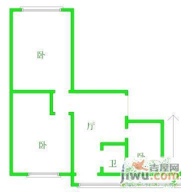 太东小区2室1厅1卫51㎡户型图