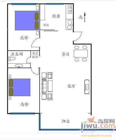 滑翔七小区3室2厅2卫140㎡户型图