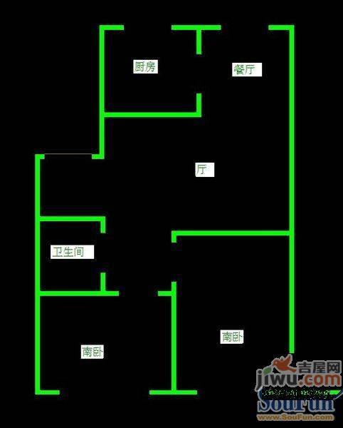 民贵家园3室2厅1卫143㎡户型图