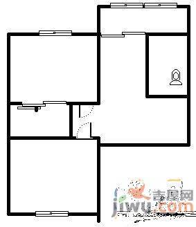 一毛小区1室1厅1卫39㎡户型图