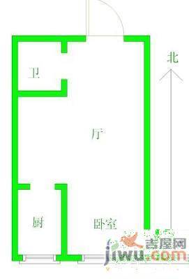 华海碧水名门二期2室2厅1卫97㎡户型图