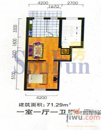 盛天家苑3室1厅1卫169.9㎡户型图