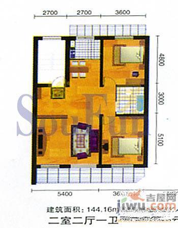 盛天家苑3室1厅1卫169.9㎡户型图