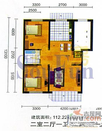 盛天家苑3室1厅1卫169.9㎡户型图