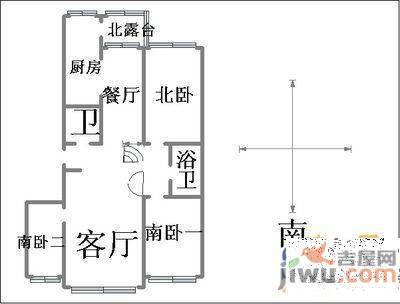 圣康家园3室2厅2卫180㎡户型图