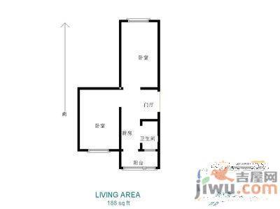 辽歌社区3室1厅1卫71㎡户型图