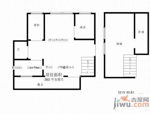 西窑新村2室2厅1卫104㎡户型图