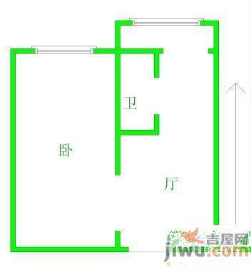 太平庄小区1室1厅1卫40㎡户型图