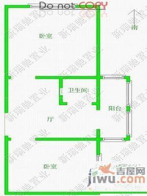 湘江社区2室1厅1卫80㎡户型图