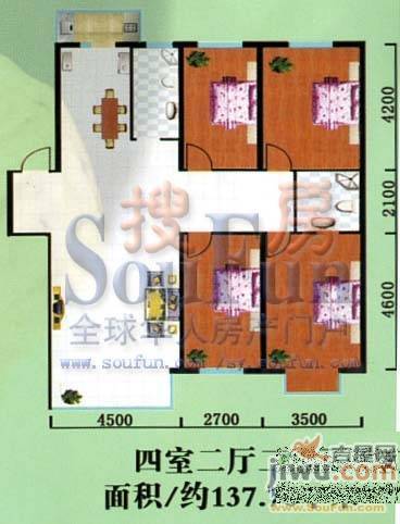 世众宏厦家园1室1厅1卫60㎡户型图