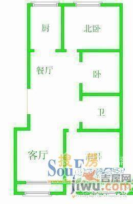 涟水小区2室1厅1卫户型图