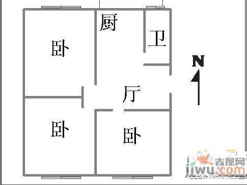 涟水小区2室1厅1卫户型图