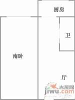 渭河小区1室1厅1卫41㎡户型图