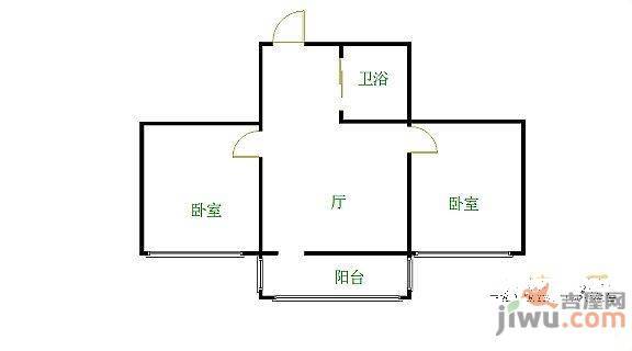 宜春东社区3室1厅1卫66㎡户型图