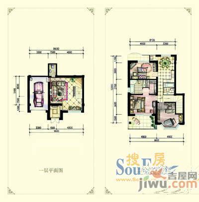 碧桂园莫奈小镇别墅4室2厅2卫户型图