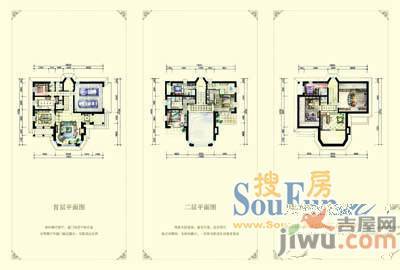 碧桂园莫奈小镇别墅4室2厅2卫户型图