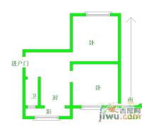 哈大楼社区2室1厅1卫59㎡户型图