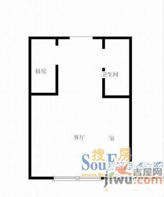 蓝翎社区1室1厅1卫户型图