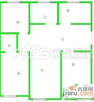 金穗花园(铁西)3室2厅1卫97㎡户型图