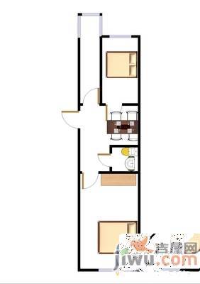 太原小区2室1厅1卫45㎡户型图