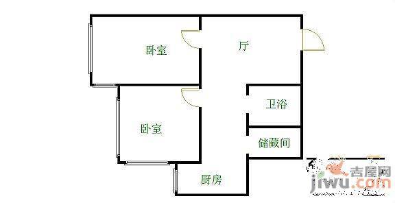 北方航空城1室1厅1卫户型图