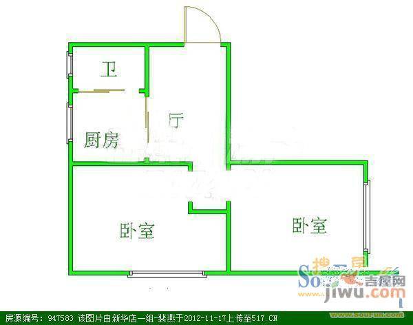 南十社区1室1厅1卫户型图