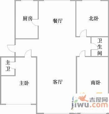 沈阳奥林匹克花园三期3室2厅2卫151㎡户型图