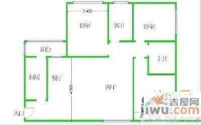 新世界花园朗悦居2室1厅1卫78㎡户型图