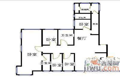 新世界花园朗悦居2室1厅1卫78㎡户型图