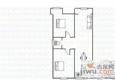 府和苑2室2厅1卫户型图