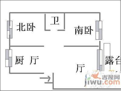 东大智慧森邻2室2厅1卫69㎡户型图