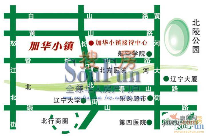 加华小镇位置交通图1