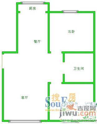 国奥现代城五期1室1厅1卫户型图