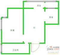 国奥现代城五期1室1厅1卫户型图