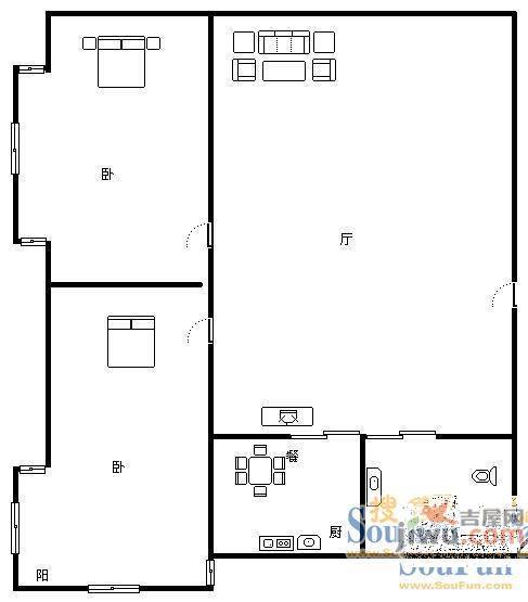 荣仕花园3室2厅2卫153㎡户型图