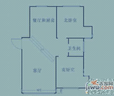 七方紫东苑2室2厅1卫104㎡户型图