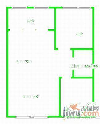 康城茗品1室1厅1卫64.5㎡户型图