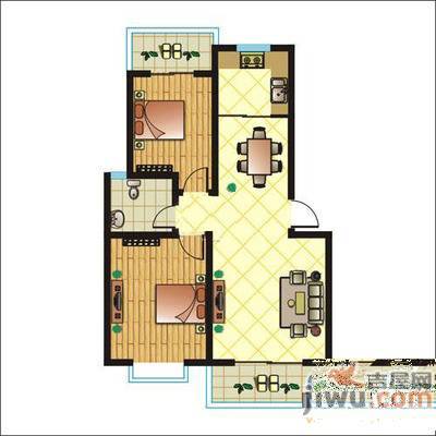 城建明居园3室2厅2卫130㎡户型图