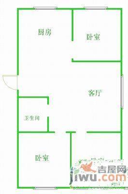 东川文欣澜庭2室2厅1卫67.3㎡户型图