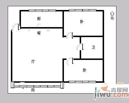 龙腾馨苑2室2厅1卫106㎡户型图