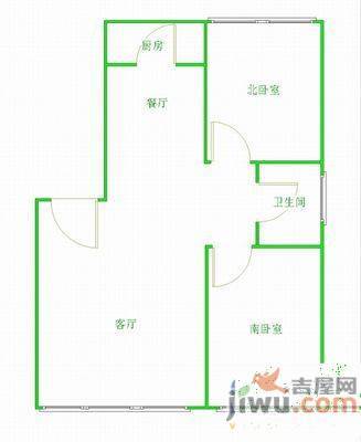 龙腾馨苑2室2厅1卫106㎡户型图