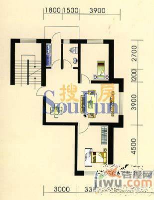 金厦雁翔居3室2厅1卫户型图