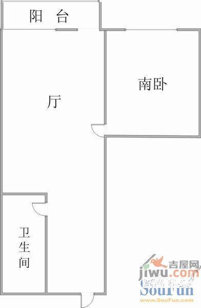 凤凰社区3室1厅1卫76㎡户型图