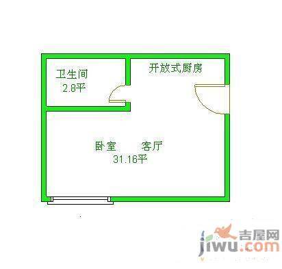 凤凰社区3室1厅1卫76㎡户型图