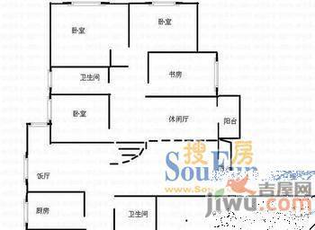 加州花园3室2厅1卫户型图