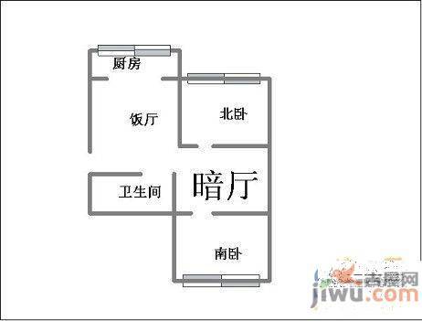 辽大社区3室1厅1卫80㎡户型图