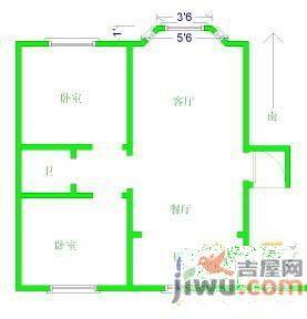 天菱家园2室2厅1卫户型图